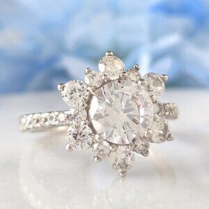 Flower Ring, 925 Sterling Silver, Charmed Aroma Sugar Blossom Floral Collection